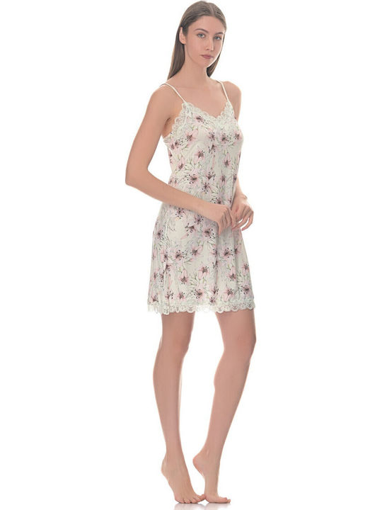 Fuanna Sommerliches Damen-Nachthemd Floral