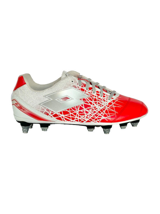 Lotto Low Football Shoes with Cleats Red