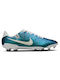 Nike Tiempo Emerald Legend 10 Academy FG Low Football Shoes with Cleats Dark Atomic Teal / Sail