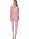 Sorrisino Sommer Damen Robe mit Pyjama Pink
