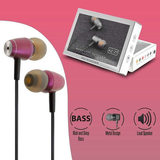 Ακουστικά Ψείρες In Ear Headset Az-27 Ροζ