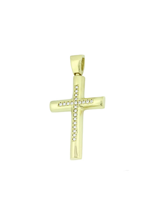 Damen Gold Kreuz 14K