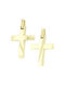 Men's Gold Cross 14K Double Sided