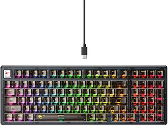 Havit KB875L Gaming Mechanical Keyboard with Custom switches and RGB lighting (English US)