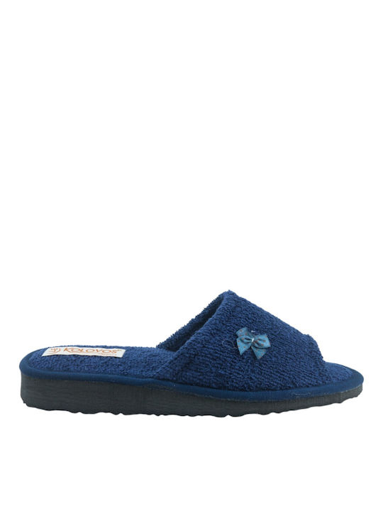 Kolovos Terry Winter Women's Slippers in Light Blue color