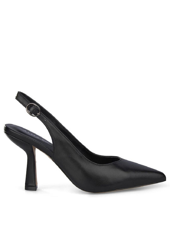 Alma en Pena Leather Black High Heels