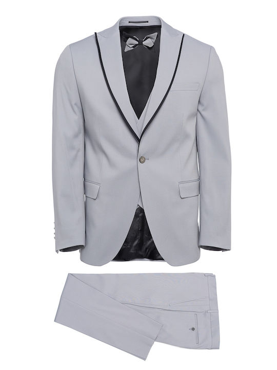 Versace Men's Suit with Vest Gray