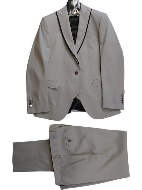 19V69 Men's Suit with Vest Light Grey (light Grey)