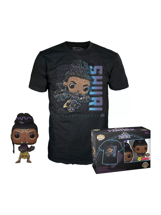Funko Pop! Tees Marvel: Marvel - Adult: Black Panther - Shuri Vinyl Figure T-Shirt (M) Wackelkopf & Leuchtet im Dunkeln Sonderausgabe