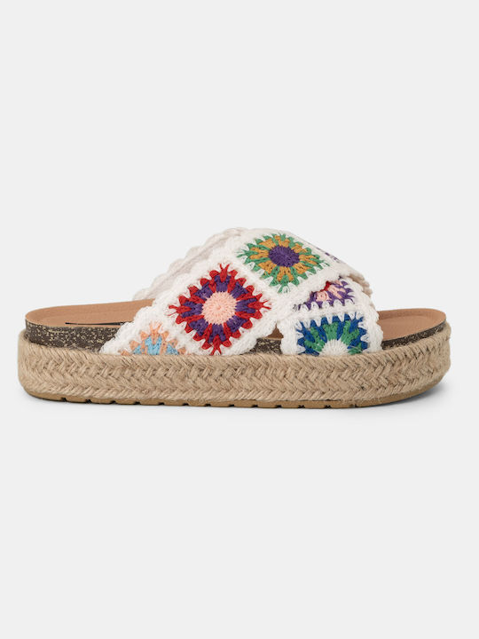 Bozikis Sandale Casual Damă Alb K24-301-5160-Λευco