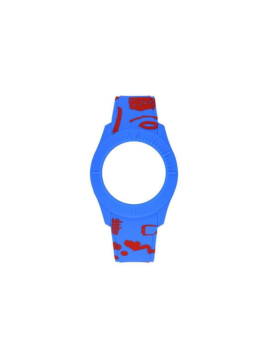 WATX & CO Curea de Cauciuc Albastră 38mm