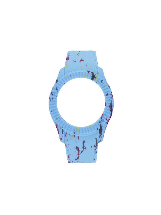 WATX & CO Καουτσούκ Λουράκι Μπλε 43mm