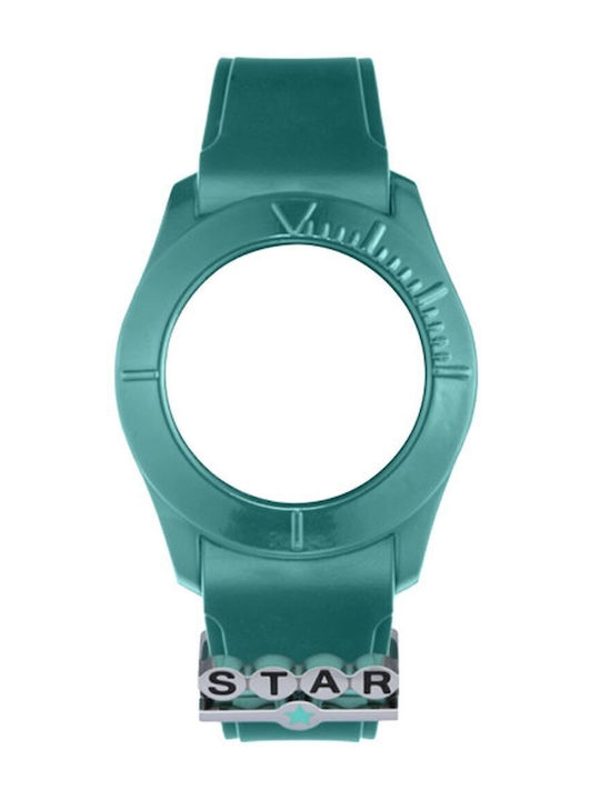 WATX & CO Καουτσούκ Λουράκι Πράσινο 38mm