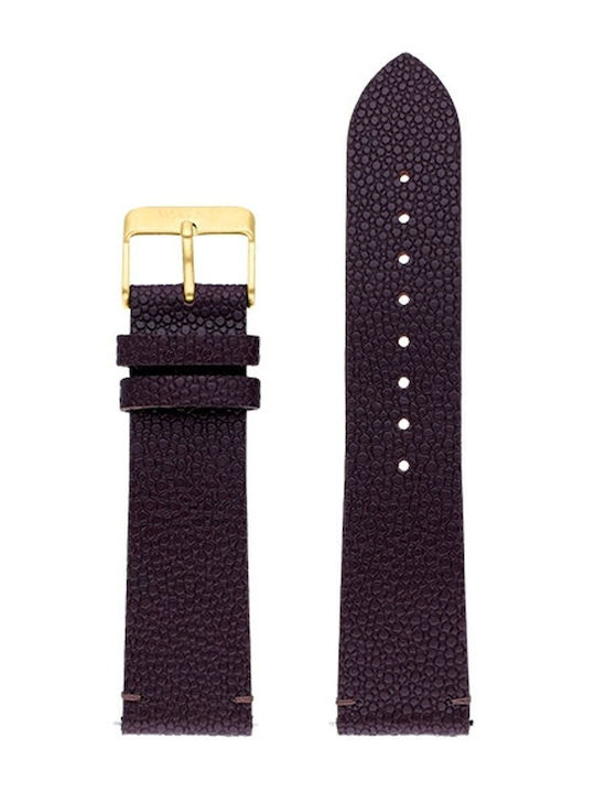 WATX & CO Δερμάτινο Λουράκι Καφέ 44mm
