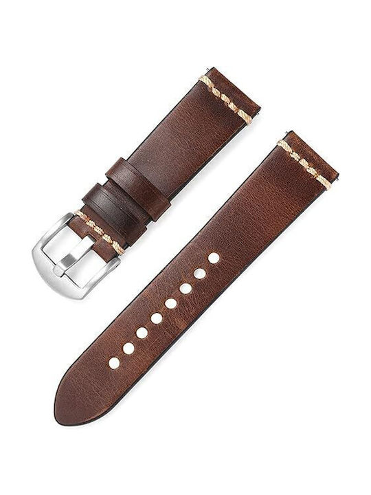 Leather Strap Dark Brown 22mm