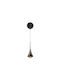 Ph212 Modern Wall Lamp with Integrated LED and Warm White Light Black 45x8cm