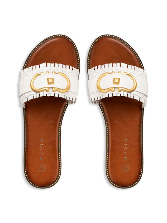 Envie Shoes Damen Flache Sandalen in Weiß Farbe