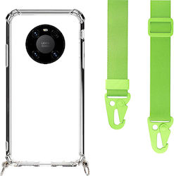 Cazul telefonului mobil Transparent curea curea Lime Green Huawei Mate 40 Pro