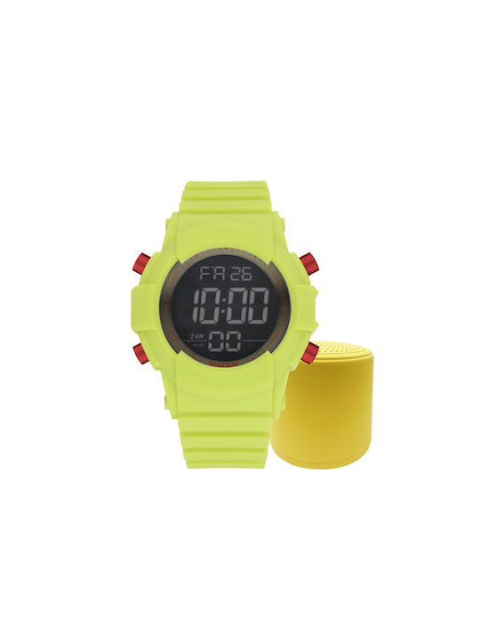 WATX & CO Watch with Green Rubber Strap RELOJ2_L