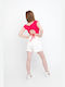 Kids' Crop Top Pink-Fuchsia