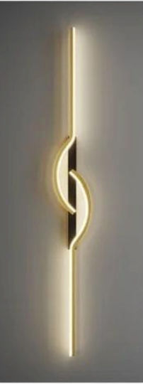 H31 Modern Wall Lamp with Integrated LED and Warm White Light Gold 8x8x31cm