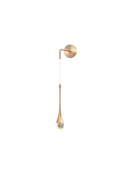 Modern Lamp Wall with Integrated LED and Warm White Light 62x28x28cm