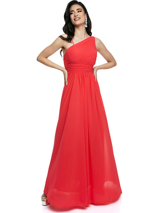 One Shoulder Dress Pleated Bust
