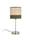 Bizzotto Aylen Fabric Table Lamp for Socket E14 with Green Shade and Gold Base 2pcs