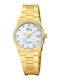 Lotus Watches Γυναικείο Ρολόι 31.5mm Μπαταρίας με Χρυσό Μεταλλικό Μπρασελέ