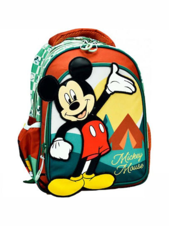 Gim Mickey Nature Σχολική Τσάντα Πλάτης Νηπιαγωγείου σε Πράσινο χρώμα 15lt