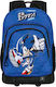 Ghiozdane Scoala Troler Sonic Hedgehog On Run 47 X 32 X 27 Cm Culoare Albastru