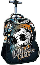 Back Me Up Soccer Σχολική Τσάντα Τρόλεϊ Δημοτικού σε Μαύρο χρώμα 30lt