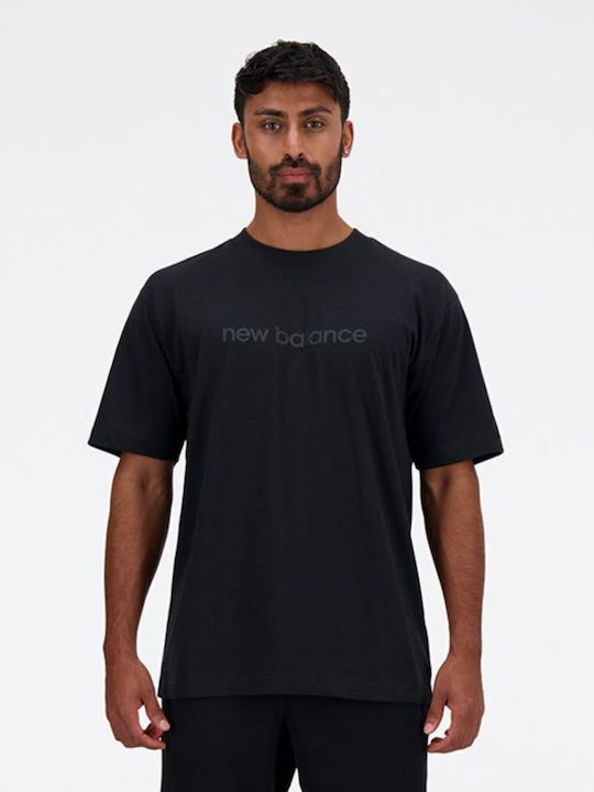 New Balance T-shirt Bărbătesc cu Mânecă Scurtă BLACK