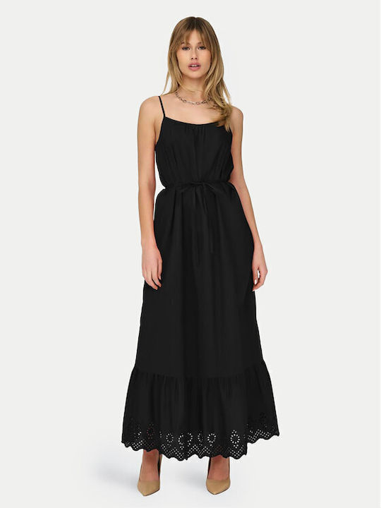 Only Summer Dress with Ruffle Black
