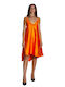 Sommer Mini Kleid für Hochzeit / Taufe Offener Rücken Orange