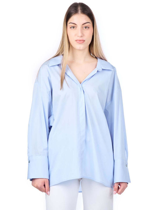 Vicolo Women's Long Sleeve Shirt Blue