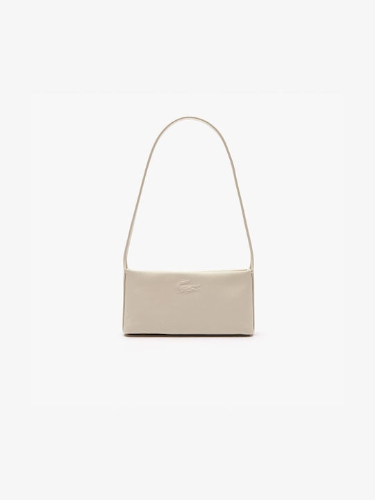 Lacoste Leather Women's Bag Shoulder Ecru