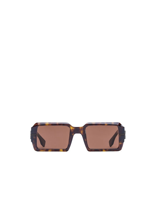 Fendi Unisex Γυαλιά Ηλίου με Καφέ Ταρταρούγα Κοκκάλινο Σκελετό και Καφέ Φακό FE40073U 52E