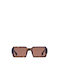Fendi Unisex Γυαλιά Ηλίου με Καφέ Ταρταρούγα Κοκκάλινο Σκελετό και Καφέ Φακό FE40073U 52E