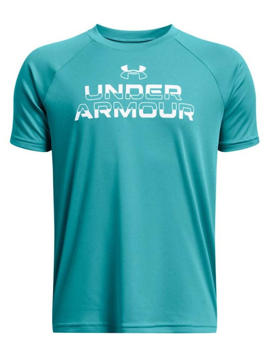 Under Armour Παιδικό T-shirt Τυρκουάζ Tech