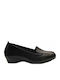 Leather Women's Moccasins in Black Color