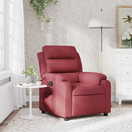 Πολυθρόνα Relax με Υποπόδιο Μπορντό 75x92.5x100cm