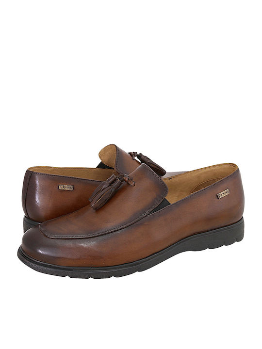 GK Uomo Δερμάτινα Ανδρικά Loafers σε Ταμπά Χρώμα
