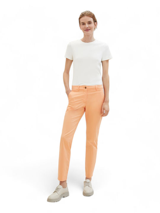 Tom Tailor Women's Chino Trousers Slim Fit Orange