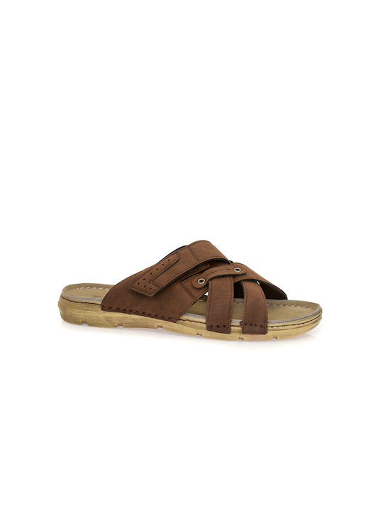 FAME Herrensandalen in Braun Farbe