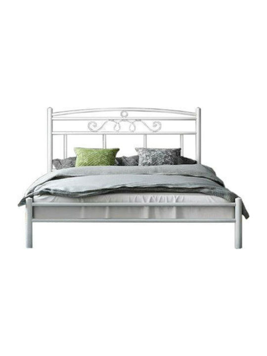 Isabella Κρεβάτι Ημίδιπλο Μεταλλικό Μεταλλικό με Τάβλες & Στρώμα 110x200cm Επιλογές Χρώματος