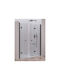 Karag S7 DP Duschwand für Dusche mit Aufklappbar Tür 170x200cm Klarglas Nero