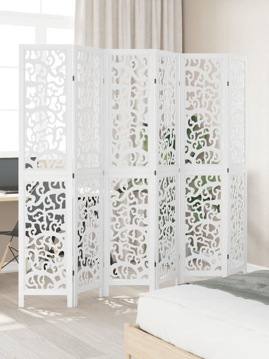 vidaXL Decorativ Paravan Lemn cu 6 Panouri 210x200cm