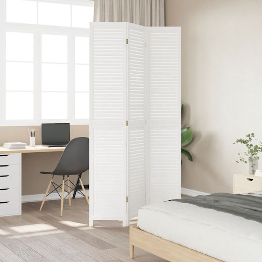 vidaXL Decorative Room Divider Wooden with 3 Panels 105x220cm