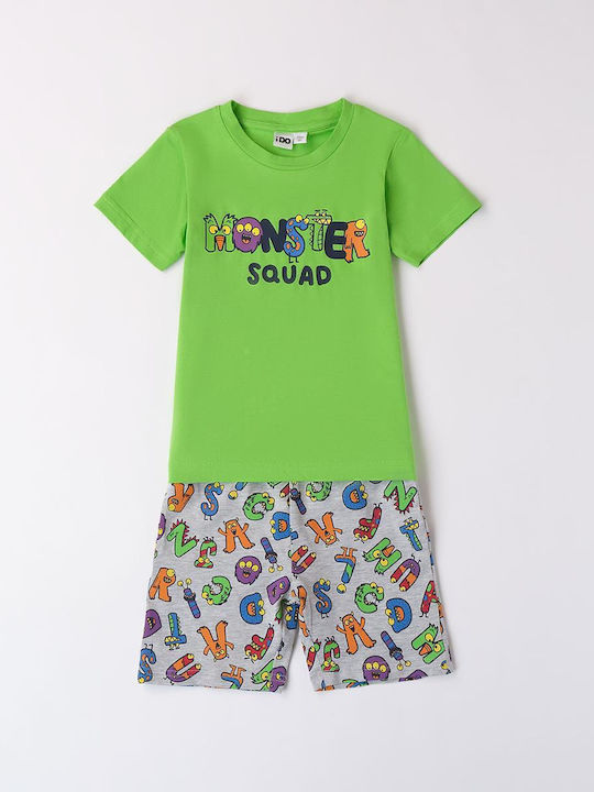 iDO Kids' Pajamas Summer Cotton Green